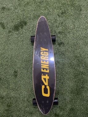C4 Energy Black & Yellow Longboard Skateboard
